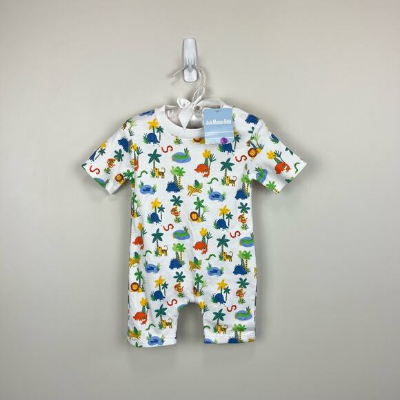 JoJo Maman Bebe Safari Romper Shortall 0-3 Months NWT - Picture 1 of 6